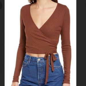 Reformation Petalo Top- Chestnut